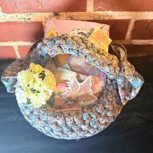 Grand Ephemera Hand-Woven Fabric Archive Curated Journaling Basket